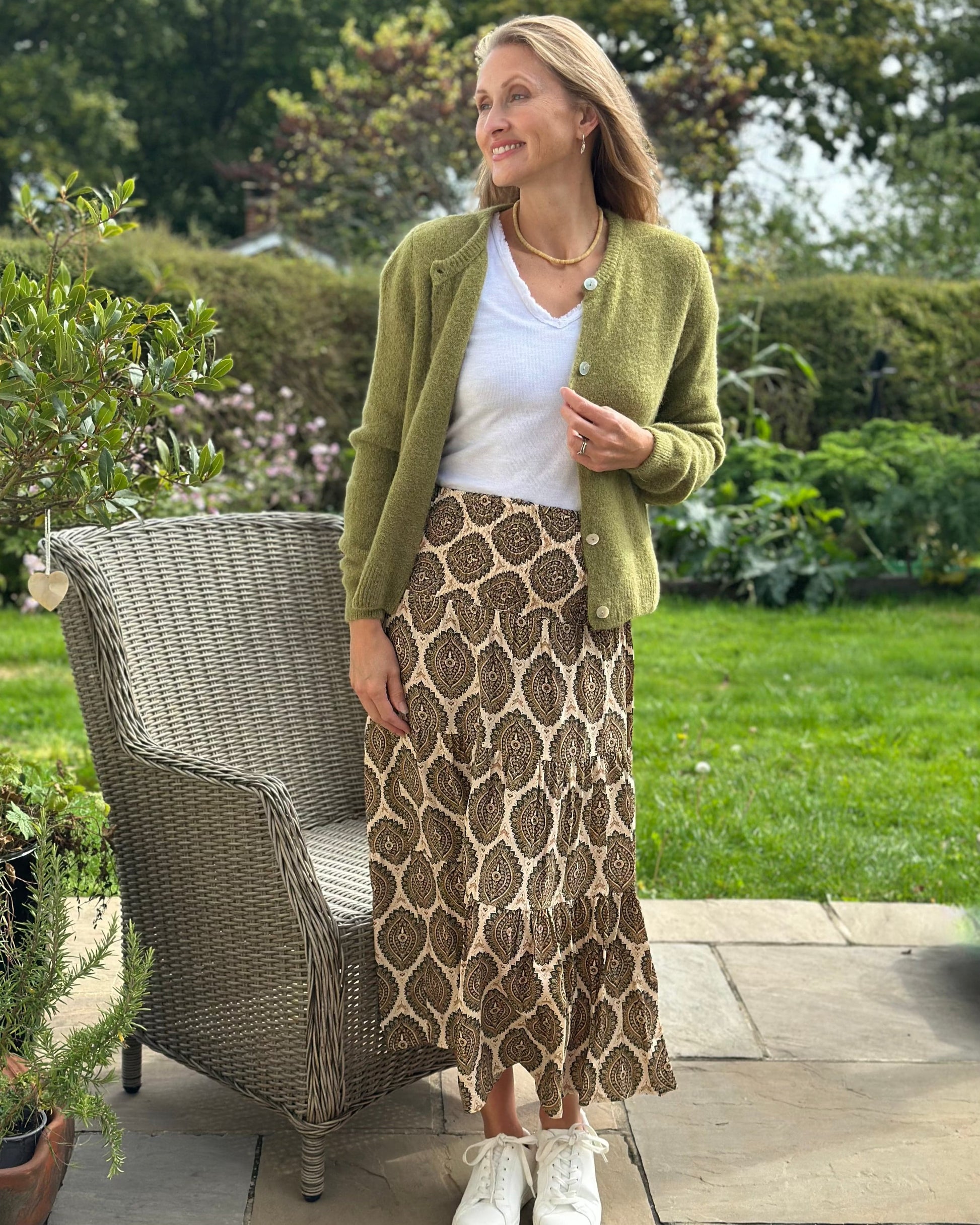 Clothing Soft Knit Alpaca Cardigan - Green