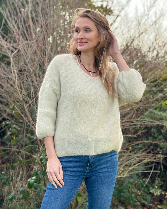 clothing Soft Knit Alpaca Jumper - Ecru