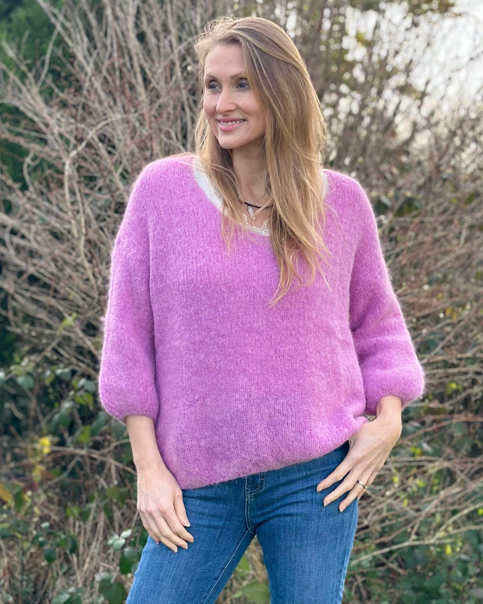 clothing Soft Knit Alpaca Jumper - Pink