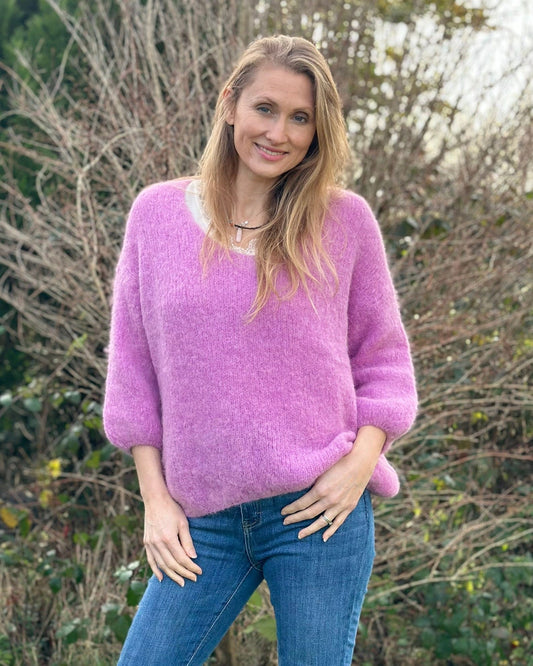 clothing Soft Knit Alpaca Jumper - Pink