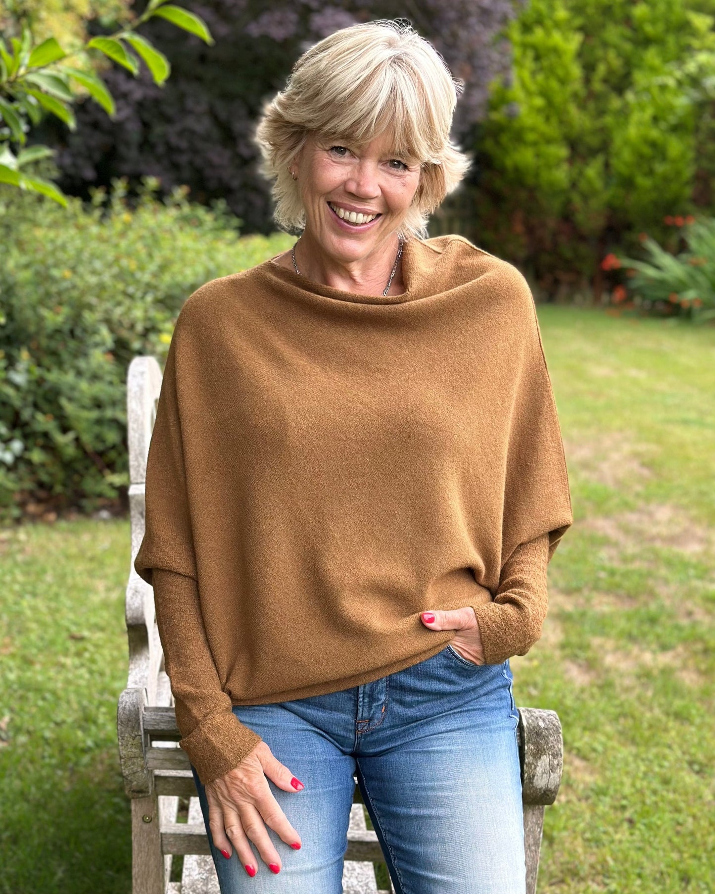 clothing Soft Knit Asymmetric Jumper - Bronze