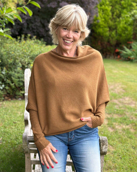 clothing Soft Knit Asymmetric Jumper - Bronze
