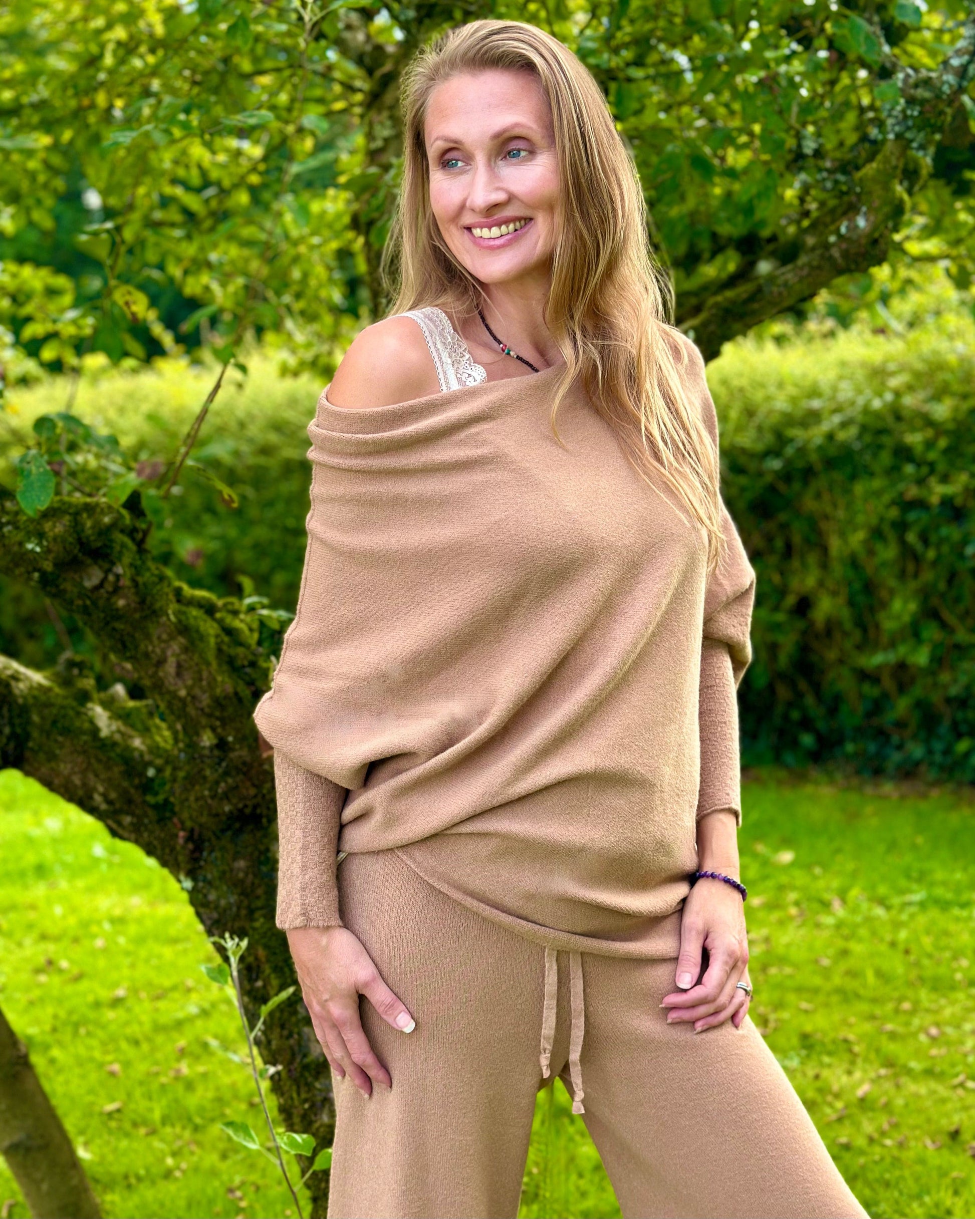 clothing Soft Knit Asymmetric Jumper - Coffee