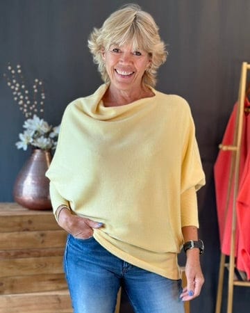 Clothing Soft Knit Asymmetric Jumper - Lemon