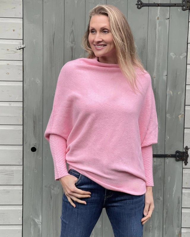 clothing Soft Knit Asymmetric Jumper - Pink