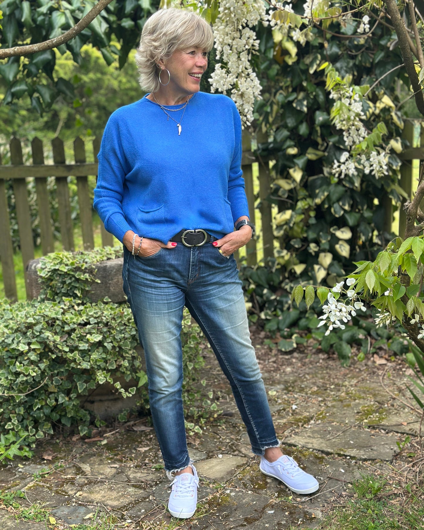 clothing Soft Knit Pocket Jumper - Cobalt Blue