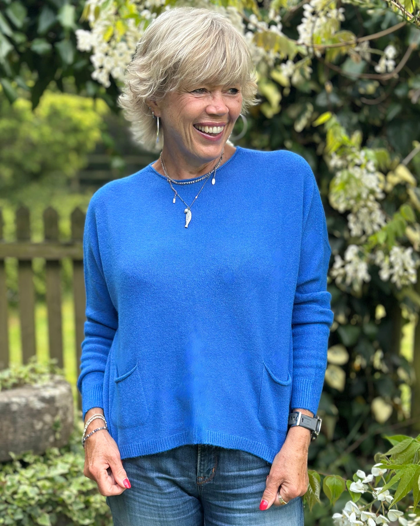 clothing Soft Knit Pocket Jumper - Cobalt Blue
