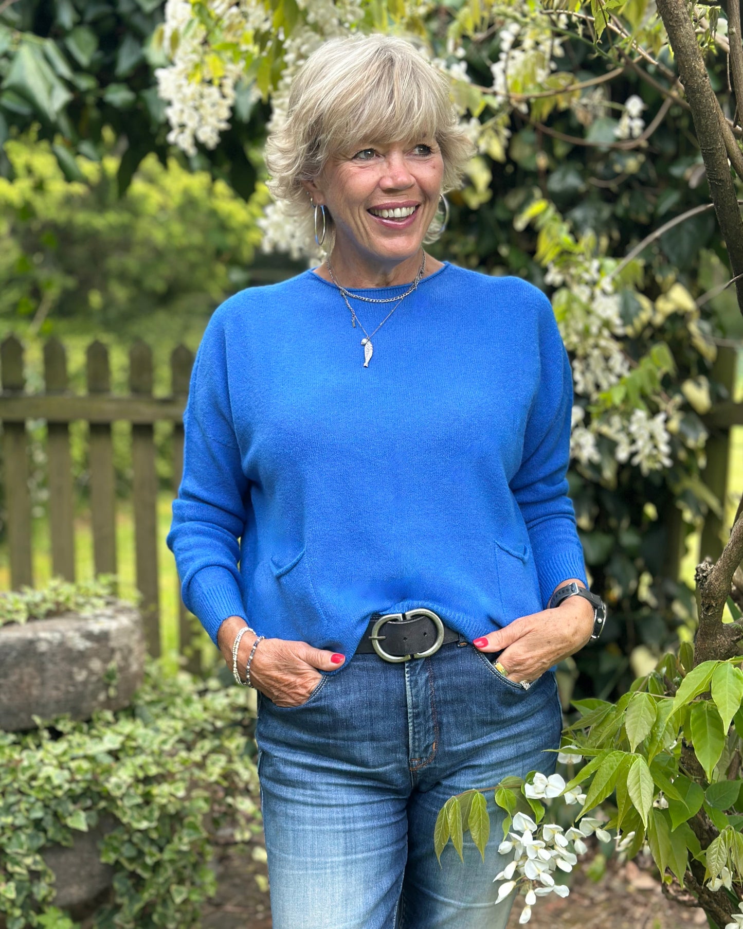 clothing Soft Knit Pocket Jumper - Cobalt Blue