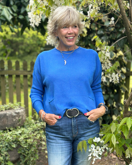 clothing Soft Knit Pocket Jumper - Cobalt Blue