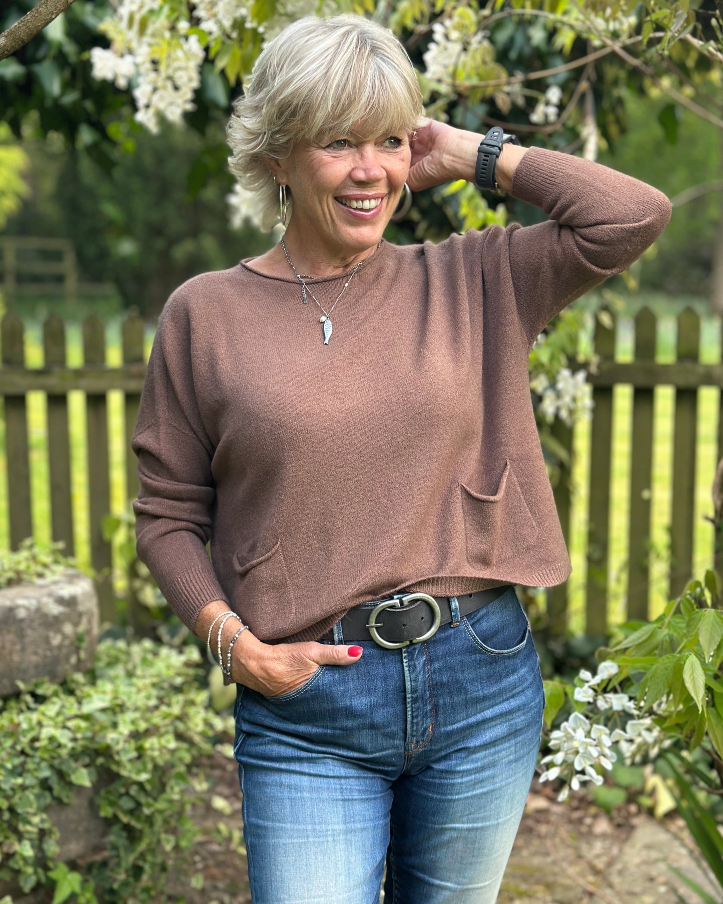 clothing Soft Knit Pocket Jumper - Coco
