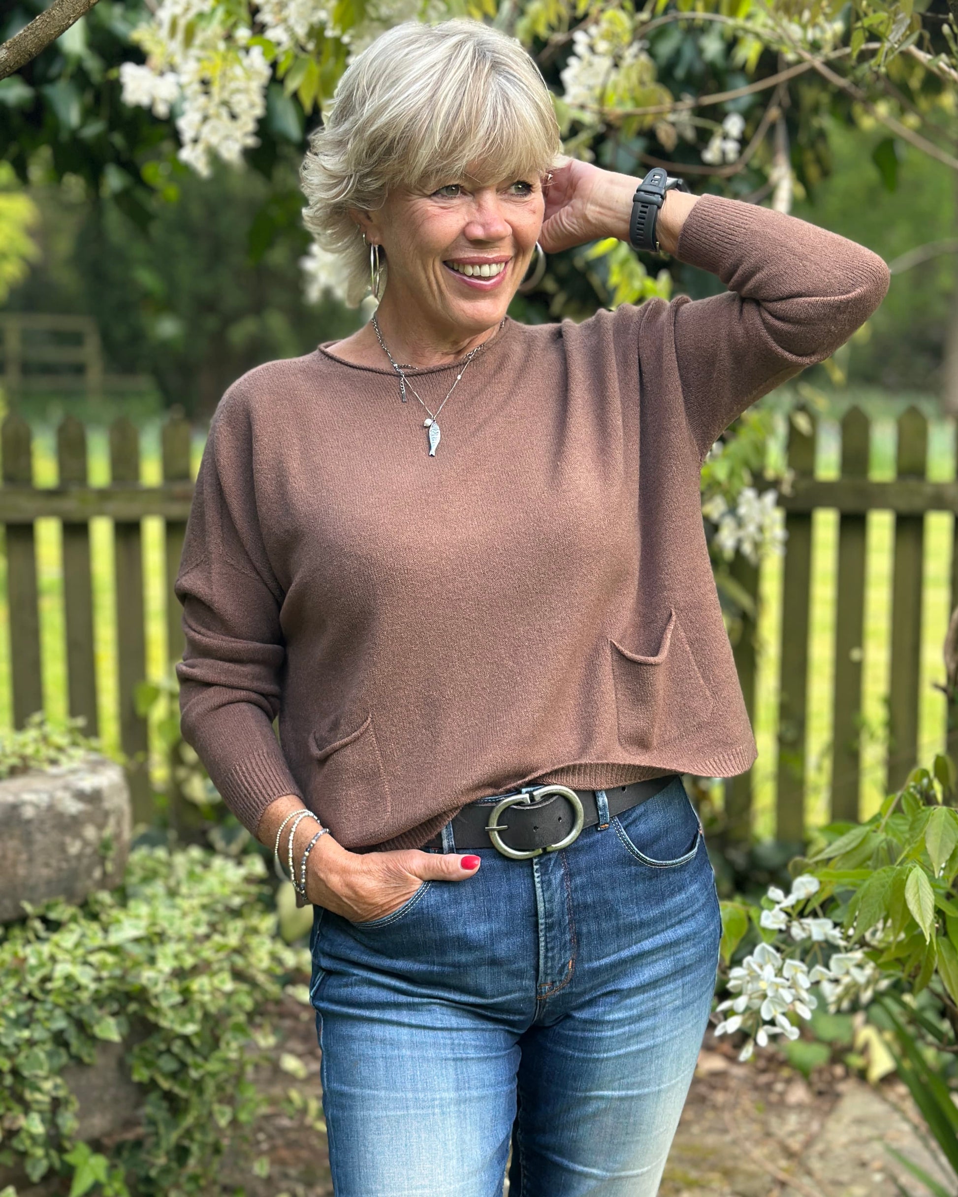clothing Soft Knit Pocket Jumper - Coco