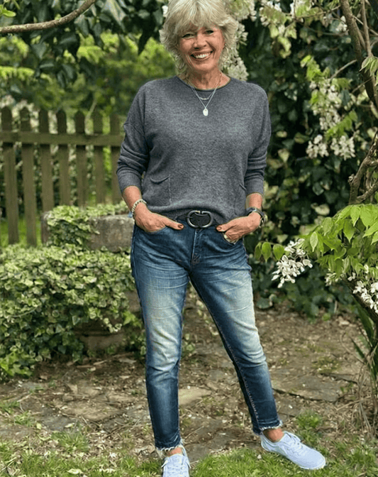 clothing Soft Knit Pocket Jumper - Dark Grey