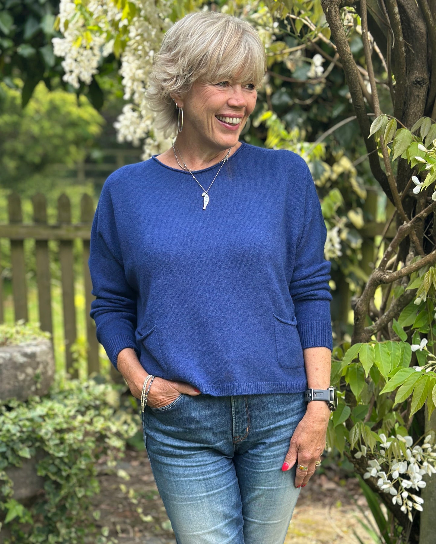 clothing Soft Knit Pocket Jumper - Lagoon