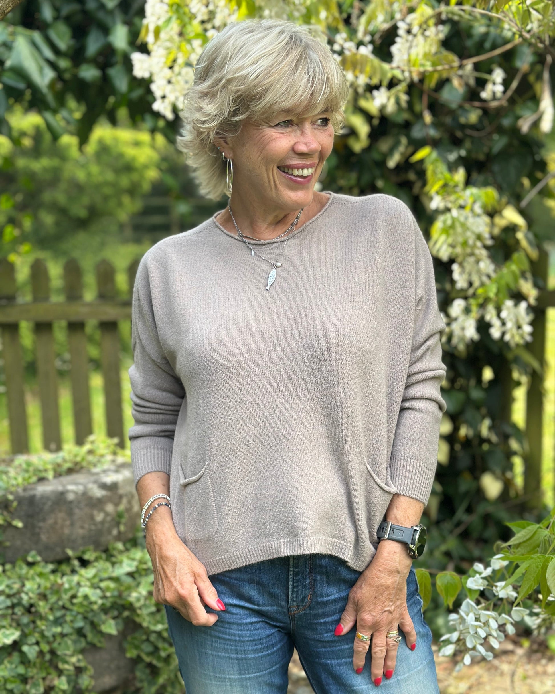 clothing Soft Knit Pocket Jumper - Mocha