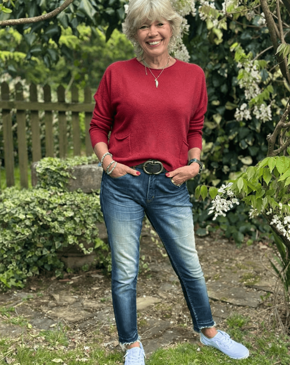 clothing Soft Knit Pocket Jumper - Red