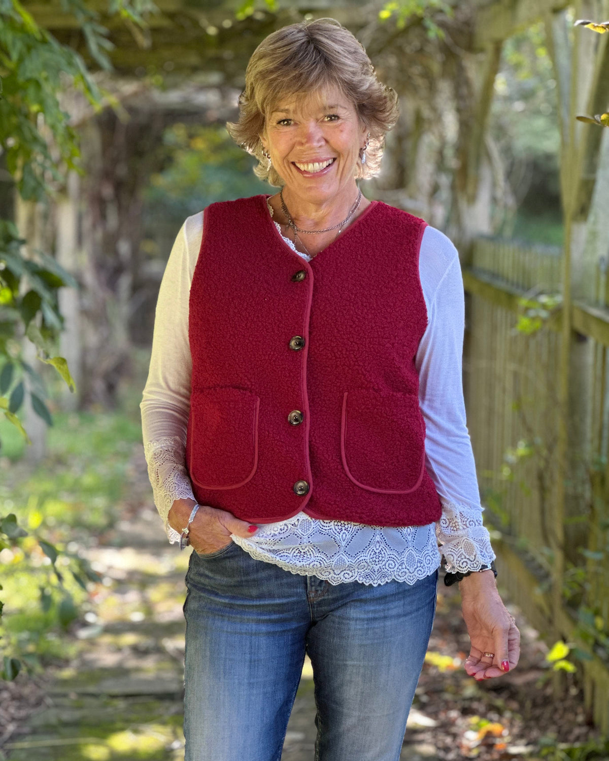 Clothing Teddy Fleece Gilet - Bordeaux