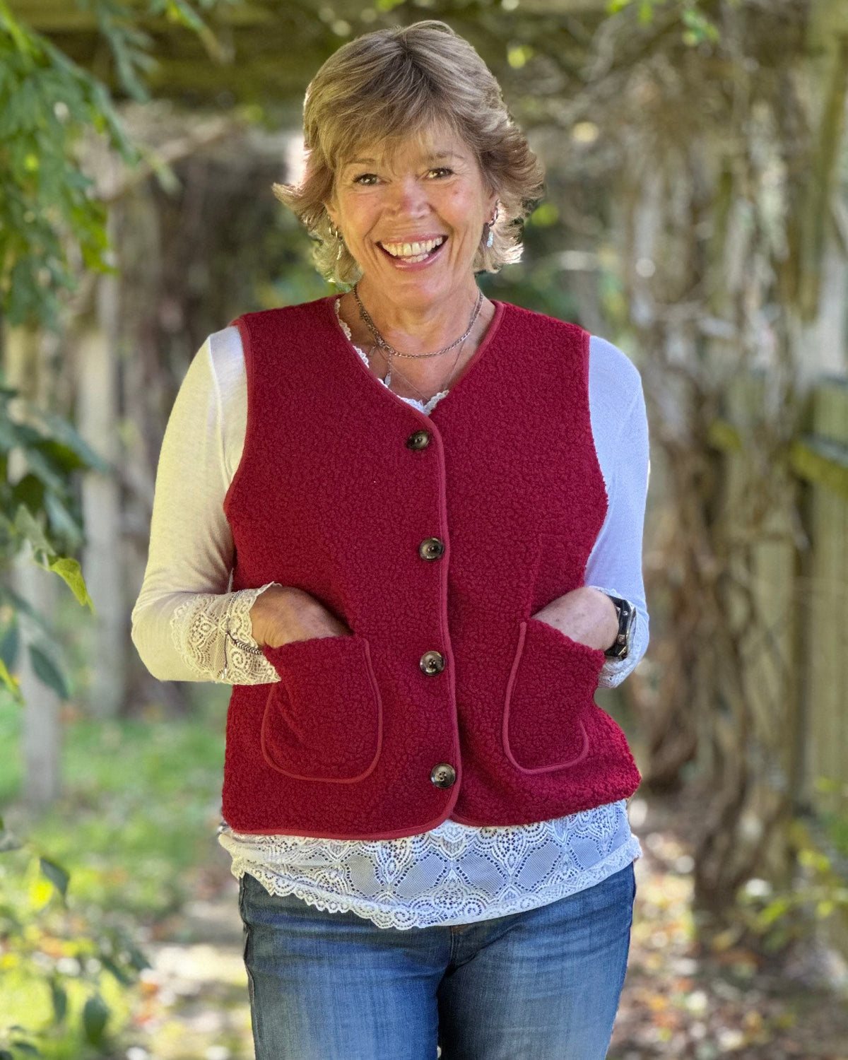 Clothing Teddy Fleece Gilet - Bordeaux