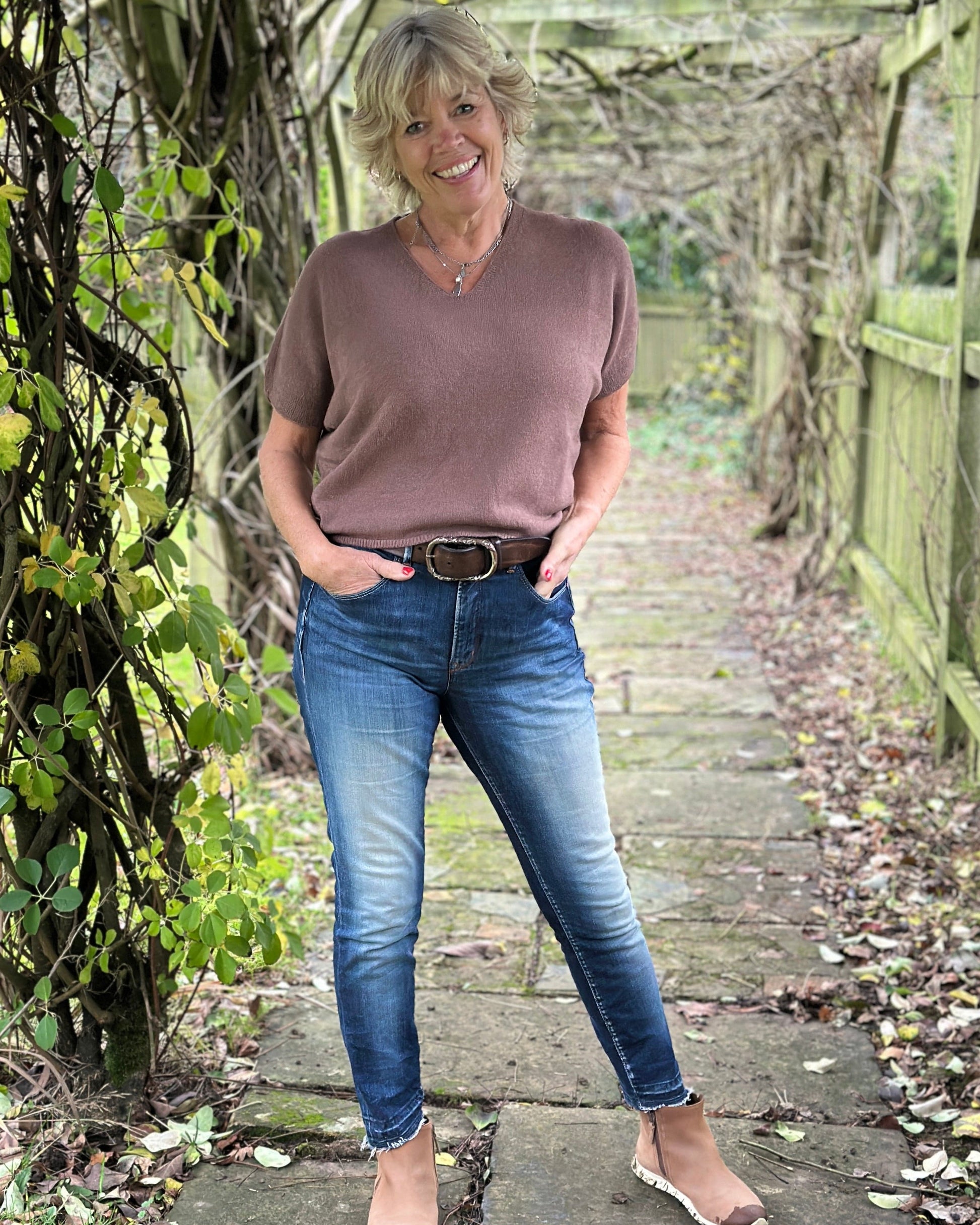 clothing V-Neck Short Sleeve Jumper - Coco