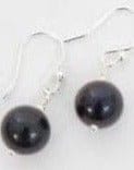 jewellery Black Pearl and Silver Earrings
