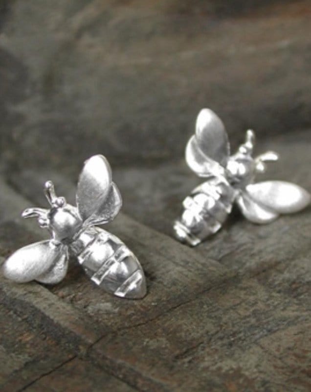 jewellery Sterling Silver Bee Stud Earrings