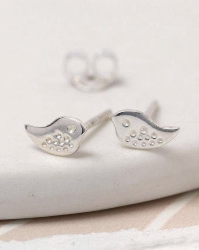 jewellery Sterling Silver Bird Stud Earrings