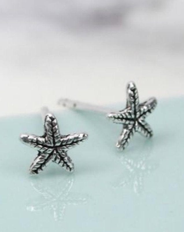 jewellery Sterling Silver Starfish Stud Earrings
