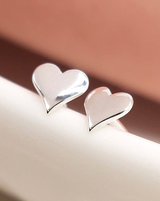 jewellery Sterling Silver Tiny Heart Studs