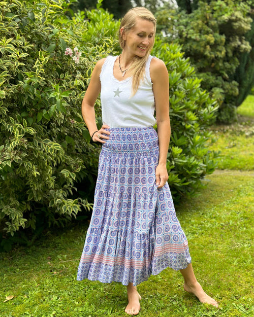 Royal blue cotton discount skirt