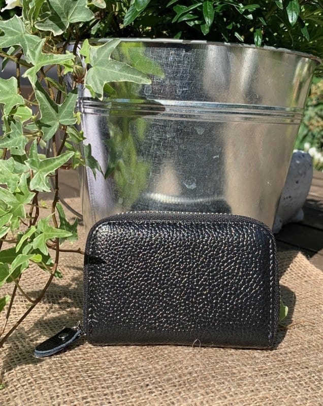 purse Leather Card Holder Purse - Black
