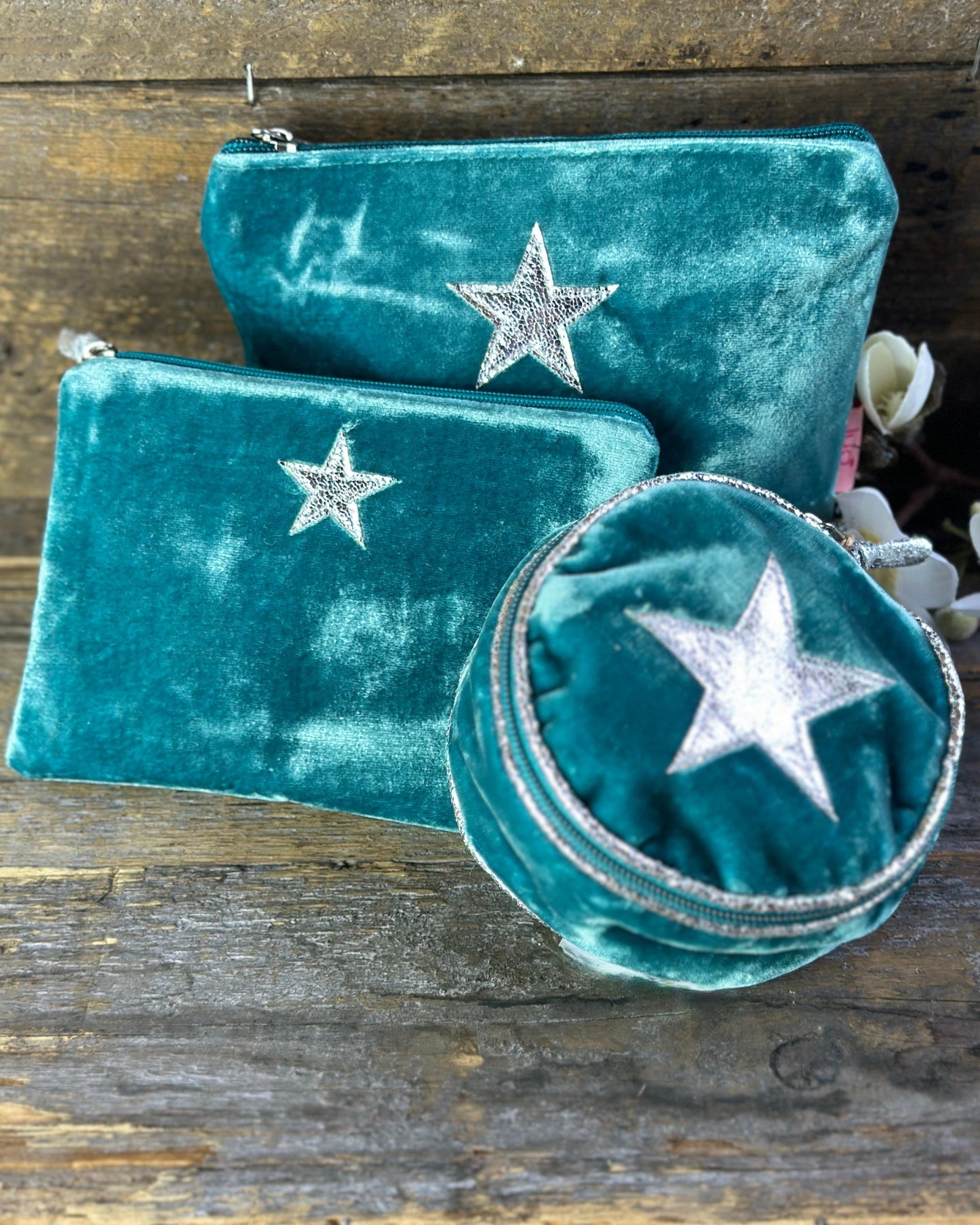 purse Velvet Star Coin Purse - Turquiose