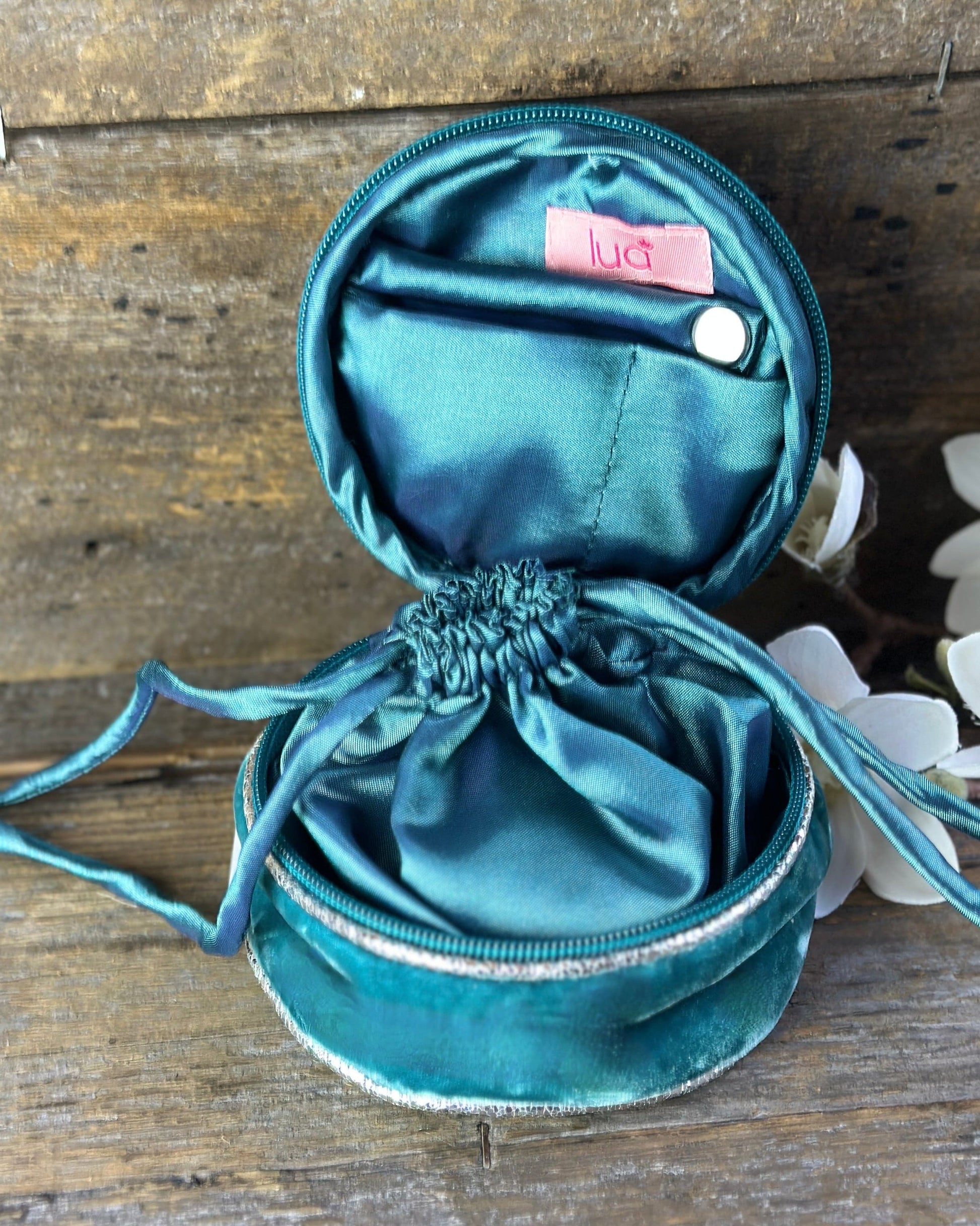 purses Velvet Jewellery Pouch With Star - Turquoise