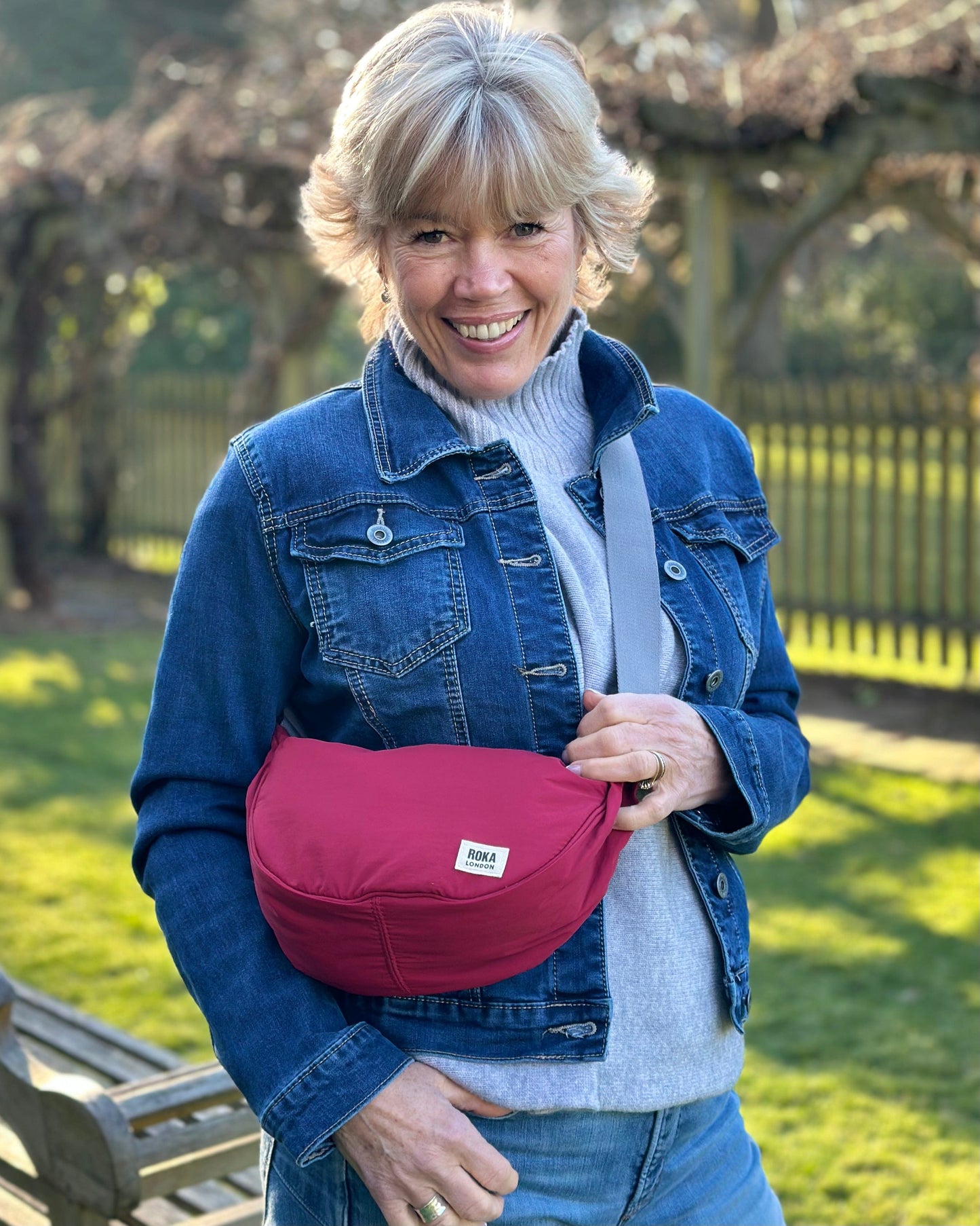 Recycled Taslon Belt Bag - Cranberry Red