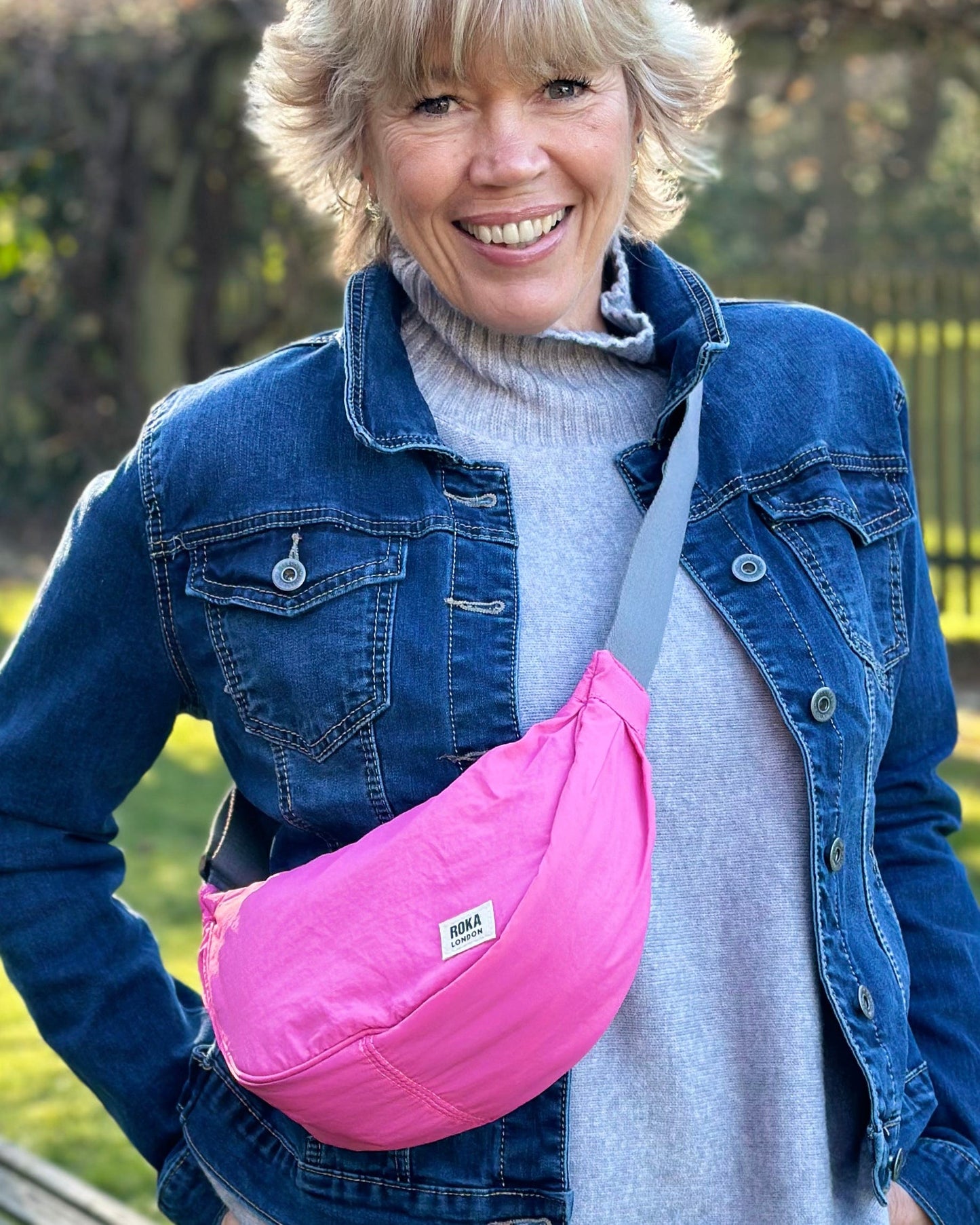 Recycled Taslon Belt Bag - Hot Pink
