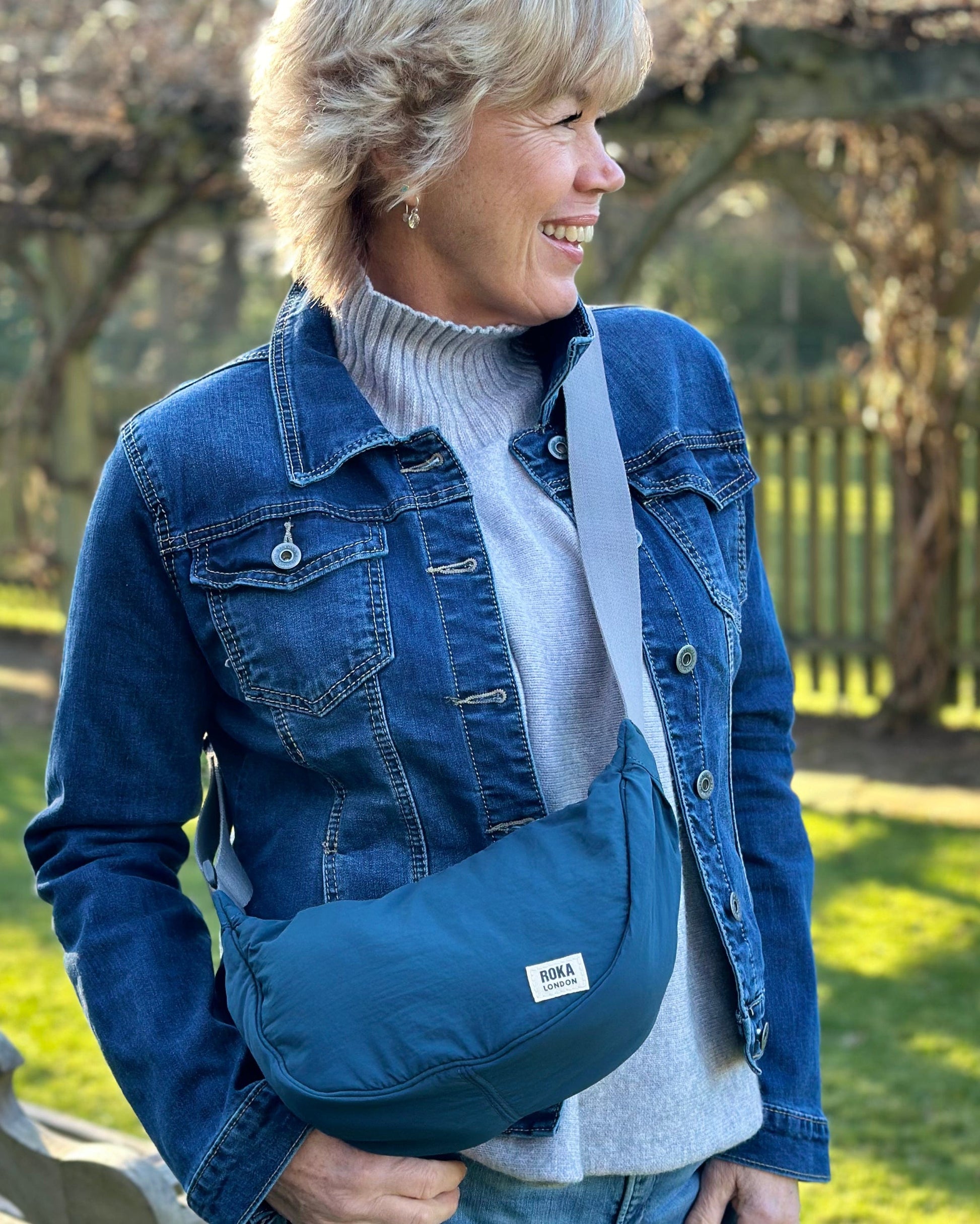 Recycled Taslon Belt Bag Marine Blue LavenderLime