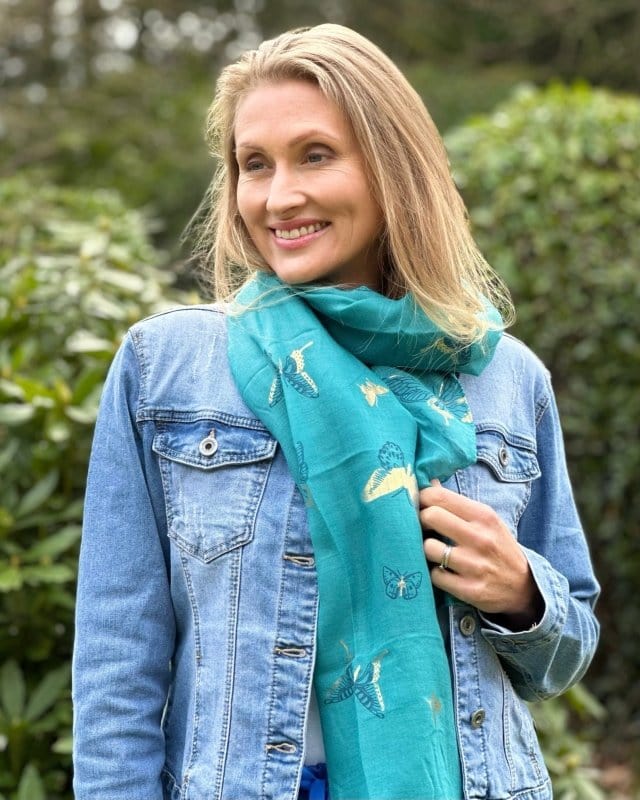 scarf Sparkle Butterfly Scarf - Teal