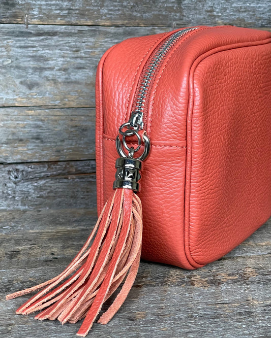 Leather Tassel Bag Leather Tassel Bag - Dark Orange