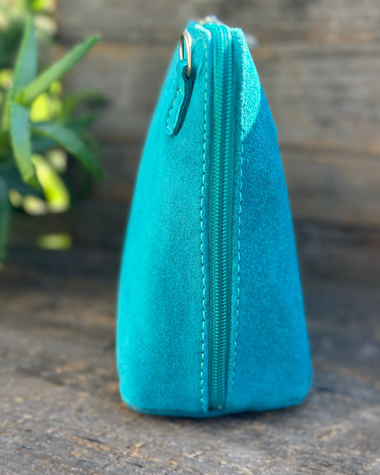 vera pelle bag Suede Vera Pelle Bag - Teal Green